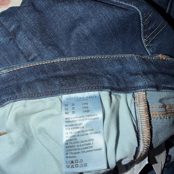 American Eagle Outfitters Dark Blue Straight Leg Jeans - Picture 3 of 4